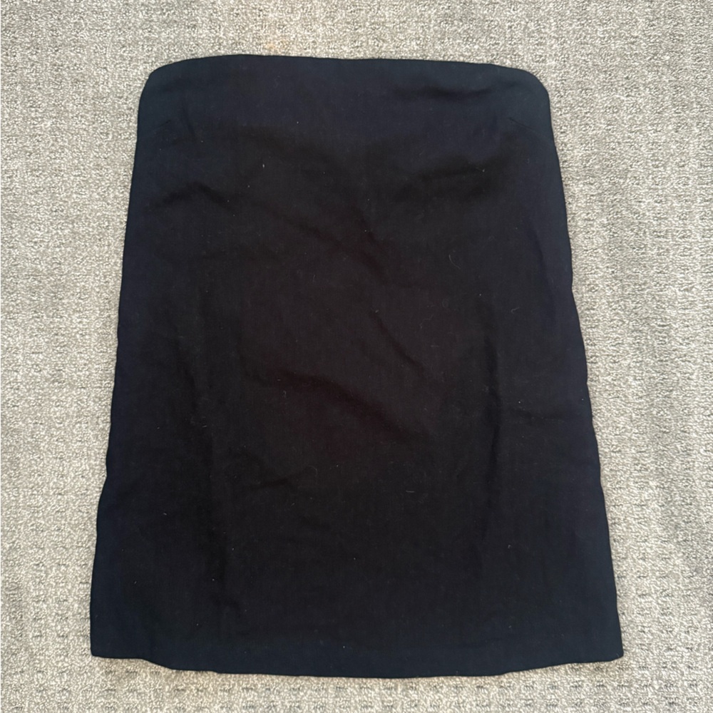 Double Zero Black Mini Tube Dress with Elastic Scrunch Back